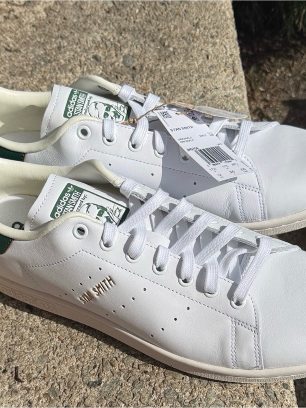 New no box Size 12 Adidas Stan Smith Men's White/Green Leather Sneakers